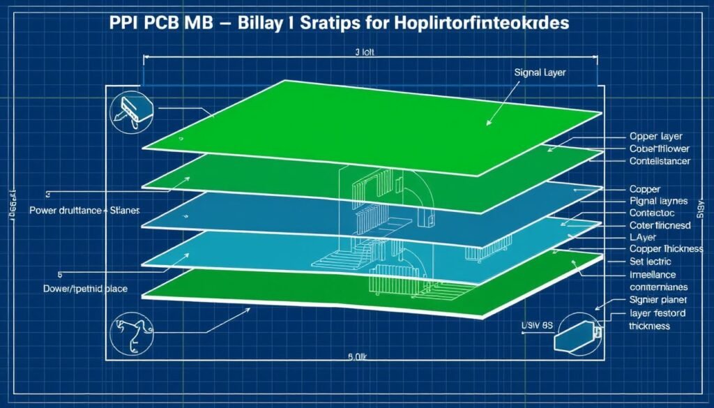 8-layer PCB stack-up design for controlled impedance
