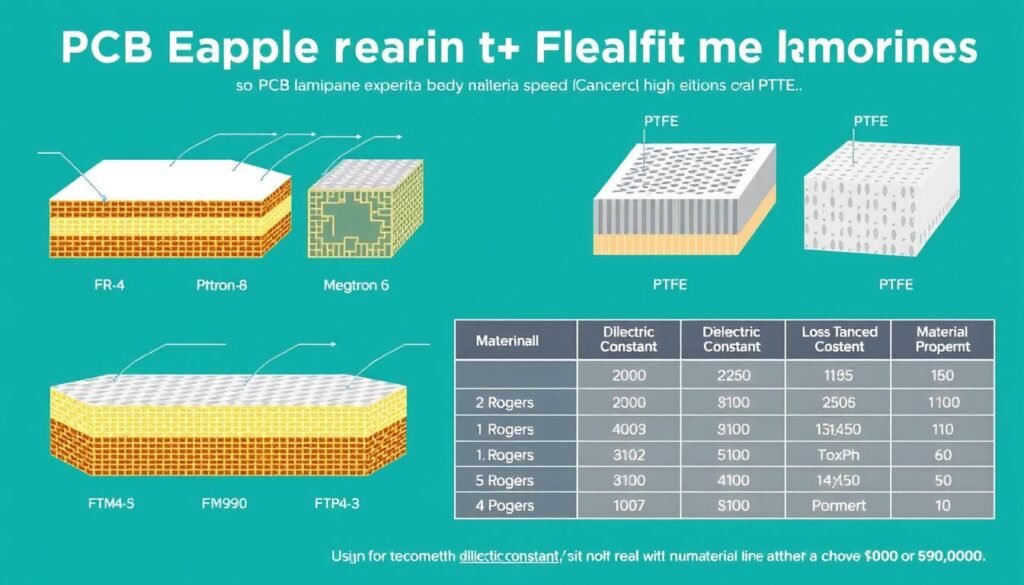 Comparison of different PCB laminate materials showing their impact on signal integrity Comparison of different PCB laminate materials showing their impact on signal integrity
