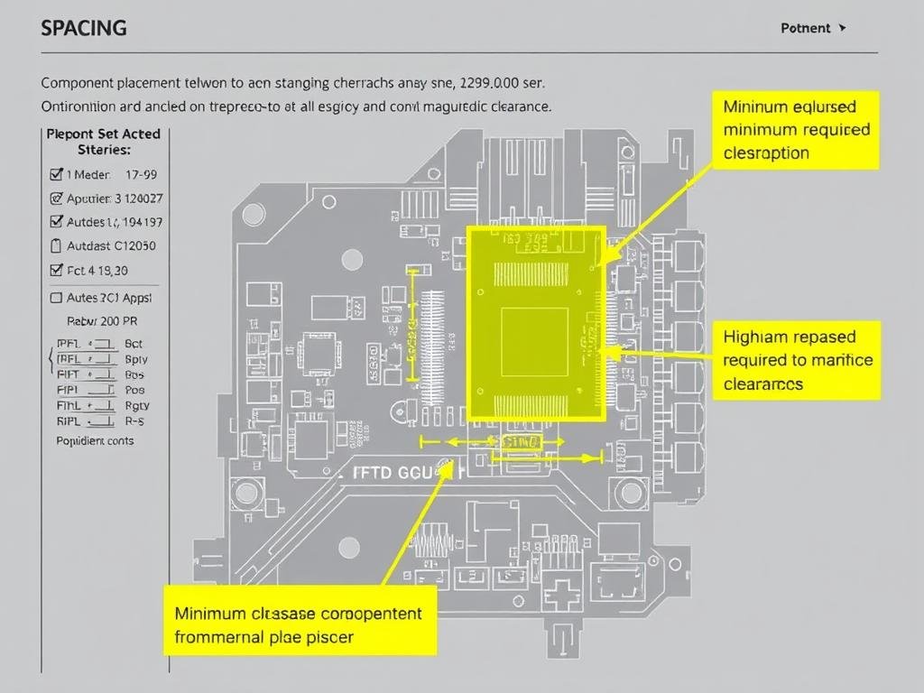 Component placement analysis showing spacing issues between components Component placement analysis showing spacing issues between components