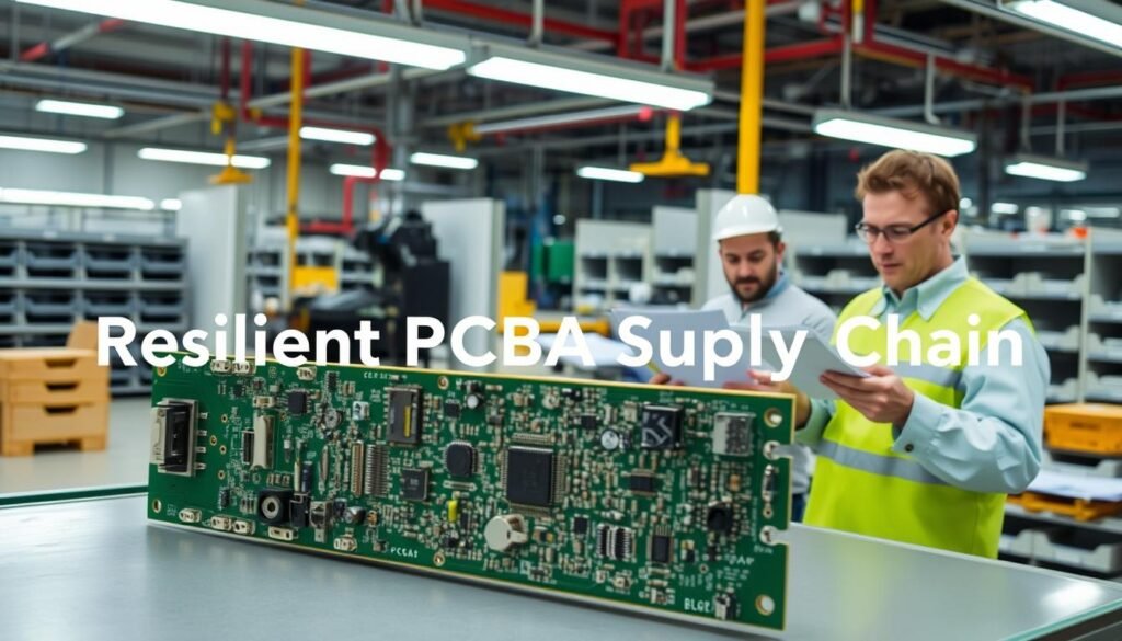 Disrupted PCBA Supply Chain with missing components illustrating the vulnerabilities exposed during the pandemic