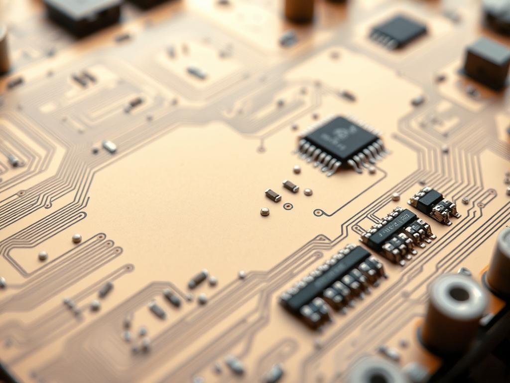 Rogers PCB laminate material being used in a high-frequency RF application