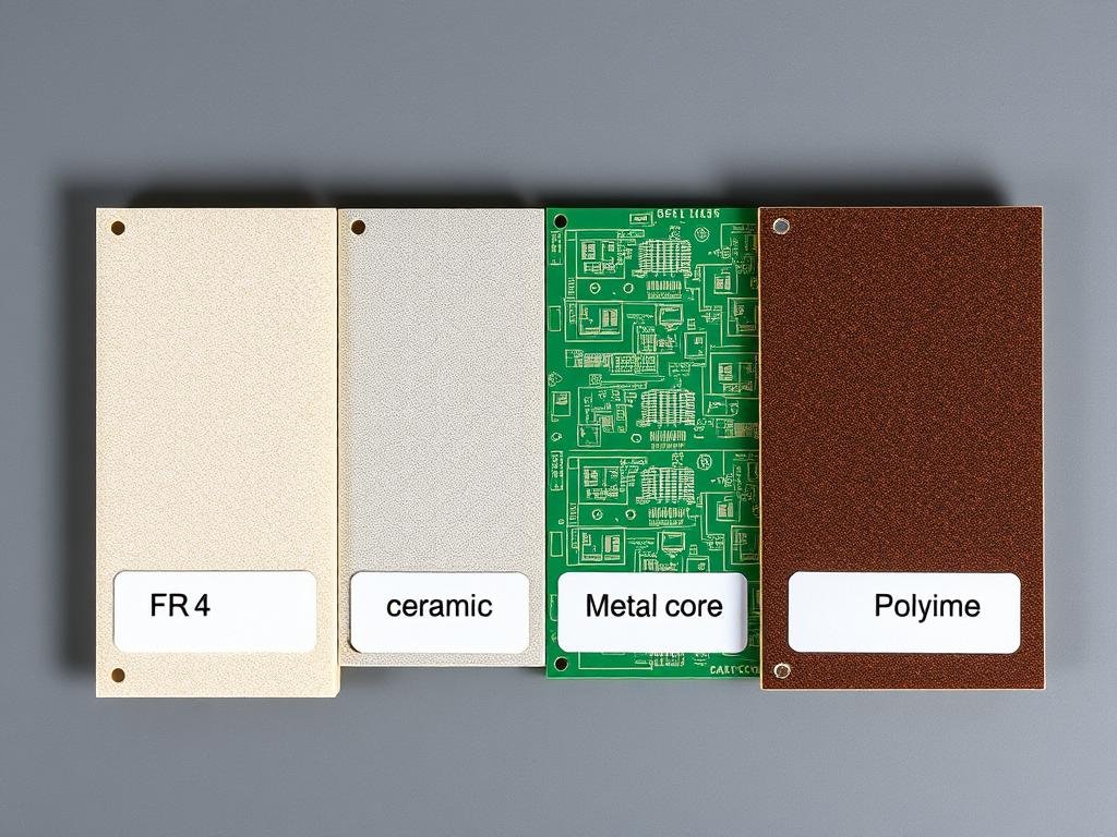 Various PCB substrate materials used in power electronics applications